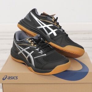 Asics Youth Upcourt 4 GS (Grade School) Black Silver Gold Kid Size 7